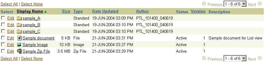 Page/item details